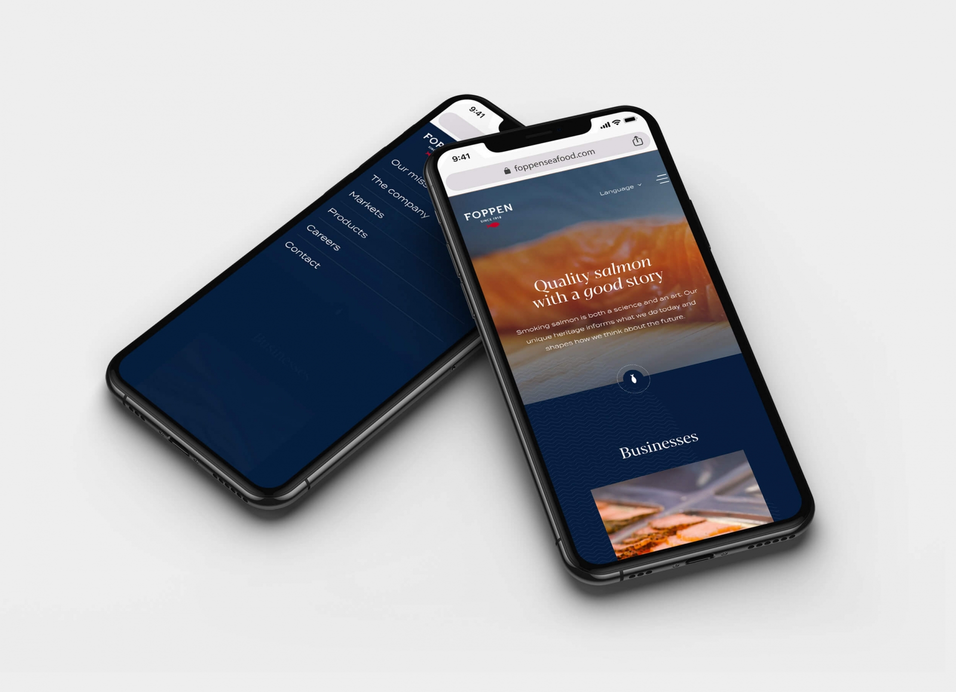 Mobiel website Foppen Seafood Case WAUW